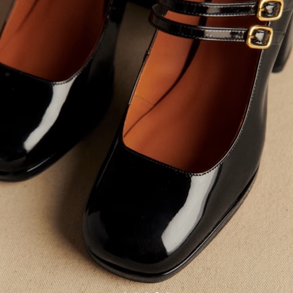 Sezane Carmen Black Patent Leather Mary Jane’s NIB NWT - Picture 5 of 12